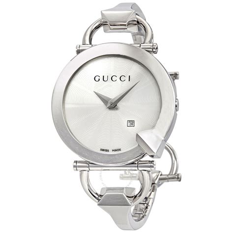 gucci silver ladies watch|Gucci interchangeable watch.